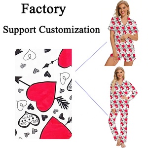 <span class=keywords><strong>Pigiama</strong></span> da <span class=keywords><strong>donna</strong></span> 2026: Set di lusso due pezzi in raso personalizzabile per il sonno femminile - Product Image 1