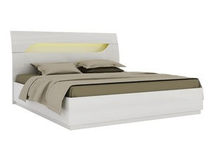 Ensemble <span class=keywords><strong>de</strong></span> meubles <span class=keywords><strong>de</strong></span> chambre à coucher en bois <span class=keywords><strong>avec</strong></span> <span class=keywords><strong>tête</strong></span> <span class=keywords><strong>de</strong></span> <span class=keywords><strong>lit</strong></span> LED et rangement à vérins hydrauliques, finition laquée blanche moderne, 4 ou 5 pièces, taille King Size, pour hôtel - Product Image 2