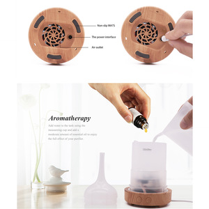 Diffuseur humidificateur en verre 3D effet bois transfrontalier avec lumière LED, motif libellule, veilleuse aromathérapie 100ml - Product Image 4