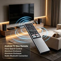Control Remoto por Voz de 17 Teclas Personalizado OEM ODM de Fábrica JCXK con Carcasa de Aluminio para Android TV Box
