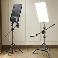 Panneau LED pleine écran 50W avec éclairage d'appoint pour photographie, trépied de 2M et bras transversal pour le commerce en direct et la prise de vue de portraits