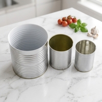Boîte métallique vide scellée jetable avec logo personnalisé pour l'emballage de viande en conserve, fruits, épices, poudre sèche, import