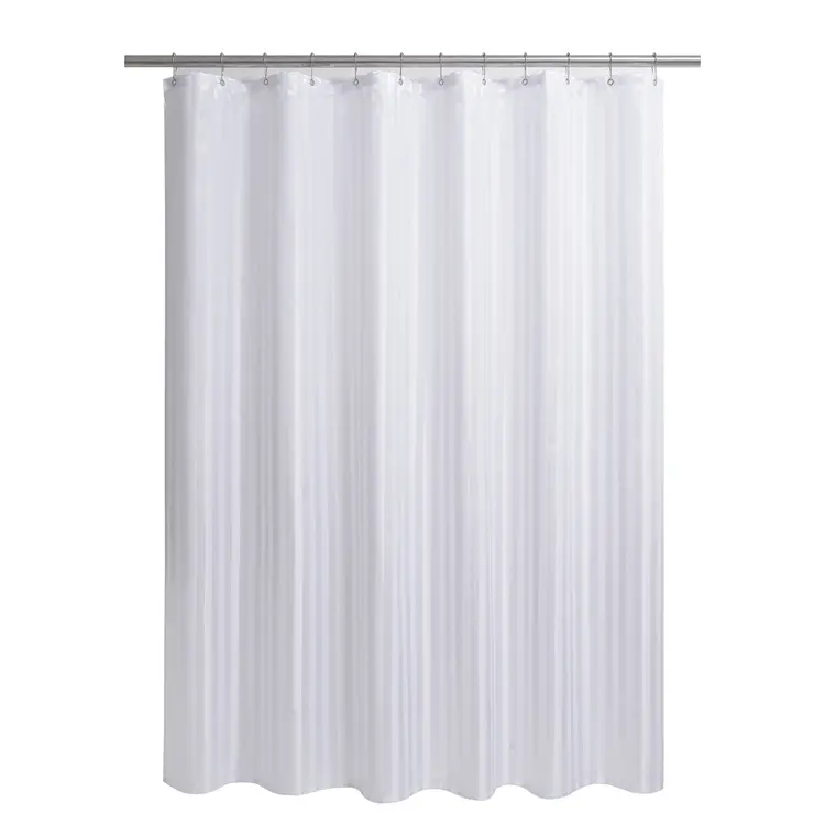 Wholesale High Quality Hotel Waterproof Mildewproof Stripe Bathroom Shower Curtains