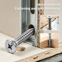 304 Stainless Steel GB846 Phillips Countersunk Flat Head Self-Tapping Screws ST2.2-ST5.5 Cross Drive Fasteners Grade A2 Bright