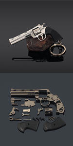 مسدس لعبة فضي صغير 7 ، نموذج جديد ، مسدس كولت بيثون ، سلاسل مفاتيح قابلة للفصل ، منتجات ترويجية - Product Image 4