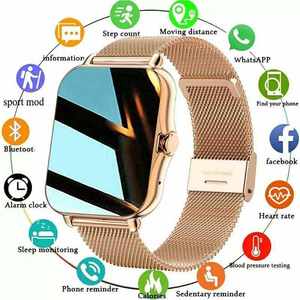 Men's/Women's Y13 New Smartwatch Full Touch Screen Fitness Sports <b>Watch</b> for Bluetooth Call Compass Digital Wristwatch Blue Gift - Product Image 1
