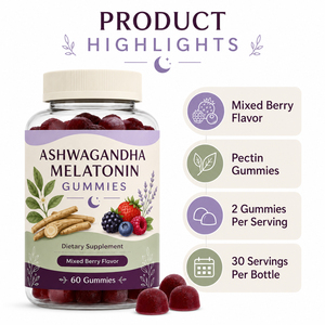 Hot Sales Vegan Liposomal <b>Bulk</b> Supplement 3mg 5mg10mg <b>Magnesium</b> L-theanine Melatonin Zinc Vitamin D3 Gummies Organic Low-Sugar - Product Image 3