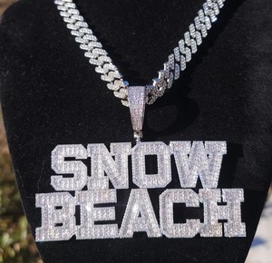 จี้เพชร VVS แบบกำหนดเอง ชุบเงินแท้ สไตล์ฮิปฮอป ดีไซน์ทันสมัยไม่ซ้ำใคร สำหรับงานปาร์ตี้ - Product Image 3