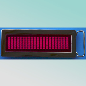 Decorazione del partito 7x21pixel rosa fibbia della cintura programmabile con Display a Led nome fibbia LED Flash fibbia - Product Image 3