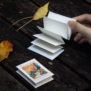 10 fogli/confezione serie quattro stagioni in mano Mini materiali per Collage a Base di Notebook pieghevoli - Product Image 2