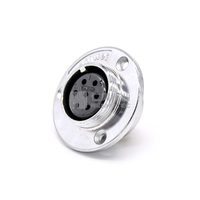 Conector Circular Eléctrico GX30 Tipo Inverso, Brida de 3 Orificios, 2 3 4 5 6 7 8 9 10 12 Pines, Conector Hembra Roscado para Soldar, Plateado