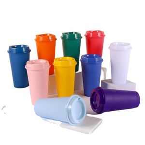 Taza de Café Colorida de 475 ml (16 oz) sin BPA, Taza de Viaje, Material PP, Taza de Plástico Moderna para Café y Agua - Product Image 1