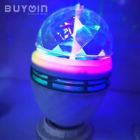 Lampes LED SKD Décoration Magique Ampoules LED Rotatives RGB Pièces E27 Rotation Automatique Disco Scène Fête Lumière Projecteur Ampoules LED