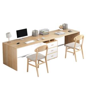 Factory Supply Großer Desktop mit Schubladen Büro computer tische Holz studie Arbeits-PC-Tisch mit Aufbewahrung regal - Product Image 2