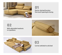 Sofá Cama Eléctrico Reclinable, Sofá Seccional Extensible Multifuncional Ajustable