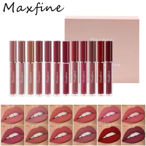 6Pcs Matte Liquid Lipstick Makeup Set Matte liquid Long-Lasting Wear Non-Stick Cup Not Fade Waterproof Lip Gloss