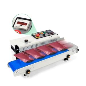 Scelleuse automatique à bande avec codeur à embossage, contrôle numérique de la température, pour scellage de films plastiques - Product Image 2