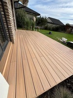 Plancher en WPC Co-extrudé Haute Densité Imperméable Antidérapant pour Villa et Cour, Accessoires Anti-corrosion KINEASE Flottant