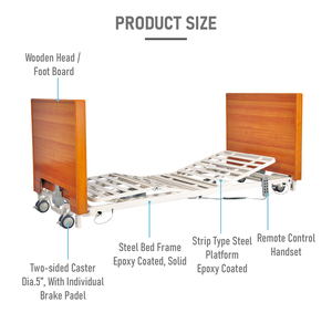 เตียงผู้ป่วยแบบเตี้ยพิเศษ รุ่น Wood Headstone Headboards Care Bed Ultra Low สำหรับบ้านพักคนชรา เฟอร์นิเจอร์ไม้ กล่องไม้ ห้องนอน ผนังไม้ โมเดิร์น A-26 เตียงเตี้ยพิเศษ รุ่น A - Product Image 4