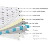 Échantillon gratuit d'usine OEM/ODM Matelas en mousse à double taille King Queen Dream Sleep Matelas orthopédique à ressorts ensachés