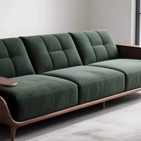 Canapé une place en noyer noir d'Amérique du Nord, style Wabi-sabi minimaliste italien, pour salon, avec assemblage à mortaise et tenon, simple et robuste