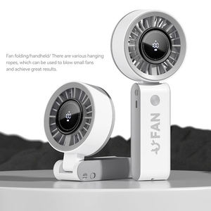 Ventilador de Mano de Alta Velocidad con Pantalla Digital, Mini Ventilador Portátil Recargable Tipo-C, Plegable de Escritorio, 100 Niveles, Ventilador de Cuello Colgante - Product Image 1