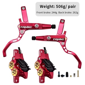 TANKE MTB 4 pistonlu hidrolik disk fren 900/1700mm 4 Piston reçine fren balataları yağ basıncı AM DH yol MTB Ultralight disk fren - Product Image 6