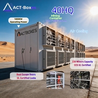 Conteneur de centre de données métallique préfabriqué ACT 20 pieds, 336 appareils, cryptage SHA-256, refroidissement par air, conception écoénergétique, mobile