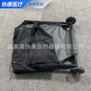 Folding Pet Stretcher Black Breathable Mesh Fabric Steel Frame With Wheels For Transporting Injured Pets - Product Image 4