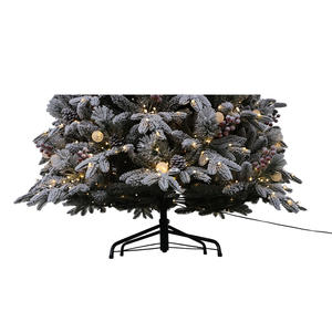 Arbre de Noël blanc floqué en PVC PE artificiel 7FT Nouveau design Décorations de Noël écologiques - Product Image 4