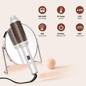 Nouvelle brosse lissante et bouclante multifonctionnelle portable à ions négatifs pour usage domestique, brosse thermique - Product Image 1
