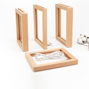 Rắn Gỗ Ánh Sáng Ban Đêm Khung Ảnh Cơ Sở Sáng Tạo Rỗng Bằng Gỗ Sáng Nhà Máy Bán Hàng Trực Tiếp Phòng Ngủ Acrylic Ảnh Đồ Trang Trí - Product Image 1