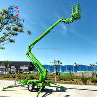 Plateforme de travail articulée sur chenilles électrique avec rotation à 360 degrés