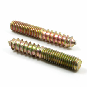 Boulon de cintre En Bois à Chevilles Métalliques À <span class=keywords><strong>Double</strong></span> Extrémité De Fixation De Meubles Vis Autotaraudeuses Bois <span class=keywords><strong>Goujon</strong></span> Fileté À Vis À <span class=keywords><strong>Double</strong></span> Extrémité - Product Image 1