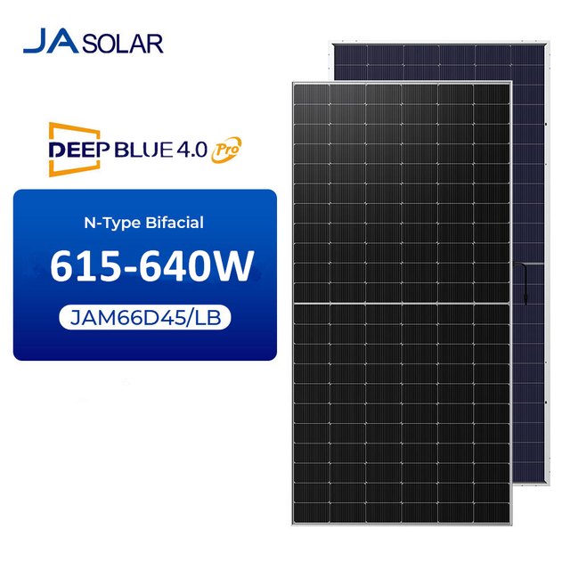 Long Life Bifacial JA Solar 610W 620W 630W 640W Solar Panel Large Solar Panels for Home Use
