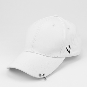 <b>Baseball</b> <b>Cap</b> Unisex Cotton White <b>Black</b> With Metal Ring Casual Hat - Product Image 4