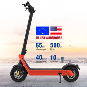 สกู๊ตเตอร์ไฟฟ้าแบบถอดแบตเตอรี่ได้ ยี่ห้อ European Warehouse กำลังไฟ 250 วัตต์ 36V/48v ล้อ 10 นิ้ว พับได้ สำหรับผู้ใหญ่ รุ่น X9 Pro ความเร็ว 25 กม./ชม. - Product Image 1