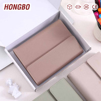 Hongbo Meilleure vente en gros en cuir de litchi gaufré robuste A6 classeur planificateur budgétaire organisateur comme cadeaux de Noël/école/bureau