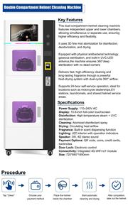 Désodorisant et Nettoyeur Automatique Commercial Premium pour Casques et Chaussures, à Usage Commercial, en Acier Inoxydable 304, OEM/ODM, avec Stérilisation UVC et Élimination des Bactéries par l'Ozone - Product Image 6