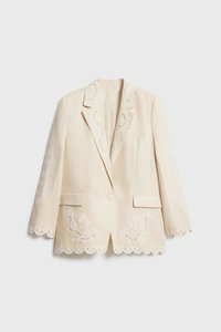 Venta al por mayor de las mujeres elegantes a medida de alta calidad bolsillos con solapa bordado Blazer Trajes - Product Image 6