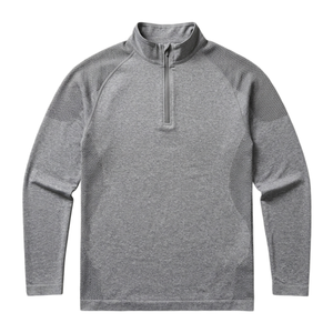 Camiseta de Compresión de Manga Larga con Cuello Alto y Cierre de 1/4 para Hombre, Color Negro, Secado Rápido, Ajuste Deportivo, para Gimnasio y Entrenamiento, Ajuste Delgado, Tejido de Poliéster - Product Image 3