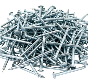 Wholesale Factory Price Galvanized Steel Zinc Plated Smooth Shank Common <b>Nails</b> 2.1x50mm Sharp Point Round/Flat Head DIY Grade - Product Image 2
