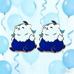 Épingles de revers en métal plaqué or en alliage de zinc, badges promotionnels mignons en émail, fabrication artisanale, pour vêtements - Product Image 3