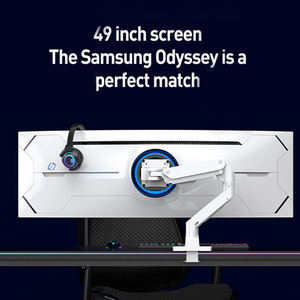 Grand support de moniteur à écran d'arc incurvé de 34 à 49 pouces bras à ressort à gaz en aluminium supports <span class=keywords><strong>TV</strong></span> chariots pour <span class=keywords><strong>Samsung</strong></span> Odyssey Neo G9/G7 charge 20kg - Product Image 2