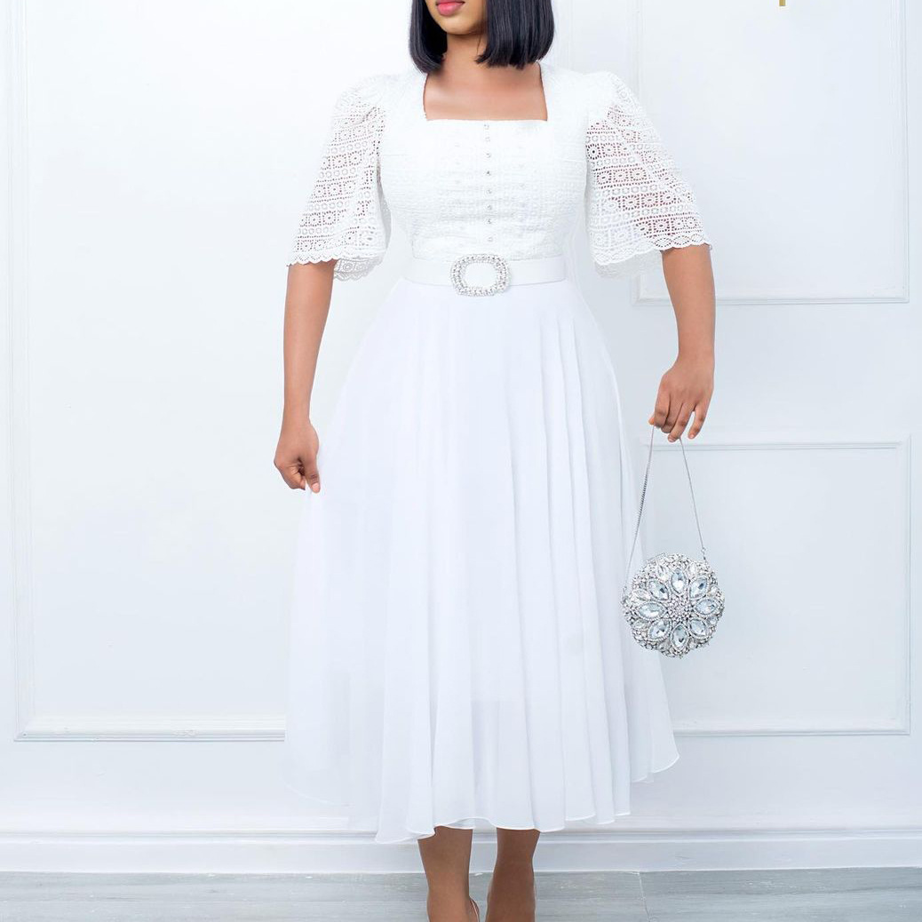 sachin and babi light blue dress Black Contrast Lace Raglon Sleeve Midi Dress Classy Closet Modest Clothing 2XL