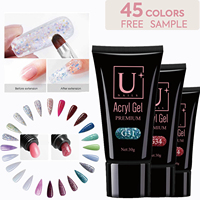 YOUGEL Gel acrylique poly scintillant de haute qualité facile à appliquer, imbiber l'extension scintillante longue durée salon de manucure