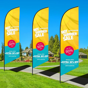 Giao Hàng Nhanh Nhà Máy Quảng Cáo Cờ Tear Drop Feather Biểu Ngữ Cờ Miễn Phí Tùy Chỉnh Bãi Biển Cờ Biểu Ngữ - Product Image 5