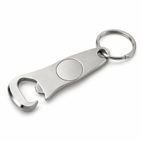 Décapsuleur compact personnalisé en métal avec porte-clés, logo personnalisé, cadeau promotionnel en gros, fournisseur OEM, fabricant de porte-clés