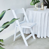 Chaise Wimbledon en plastique, style français minimaliste, pour extérieur, mobilier de jardin, chaise pliante blanche pour mariage, fournie directement par l'usine