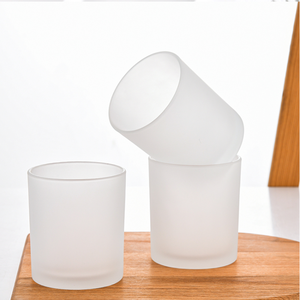 Pot à <span class=keywords><strong>bougie</strong></span> de soja mat vide personnalisé de luxe Pot en métal en verre dépoli Couvercle en bois de bambou Couvercle en métal Couverture de luxe pour la cire - Product Image 6